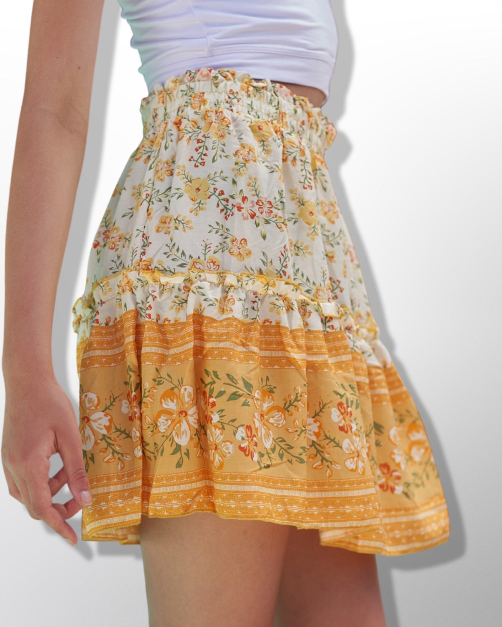 Sunflower Ladies Floral Mini Skirt