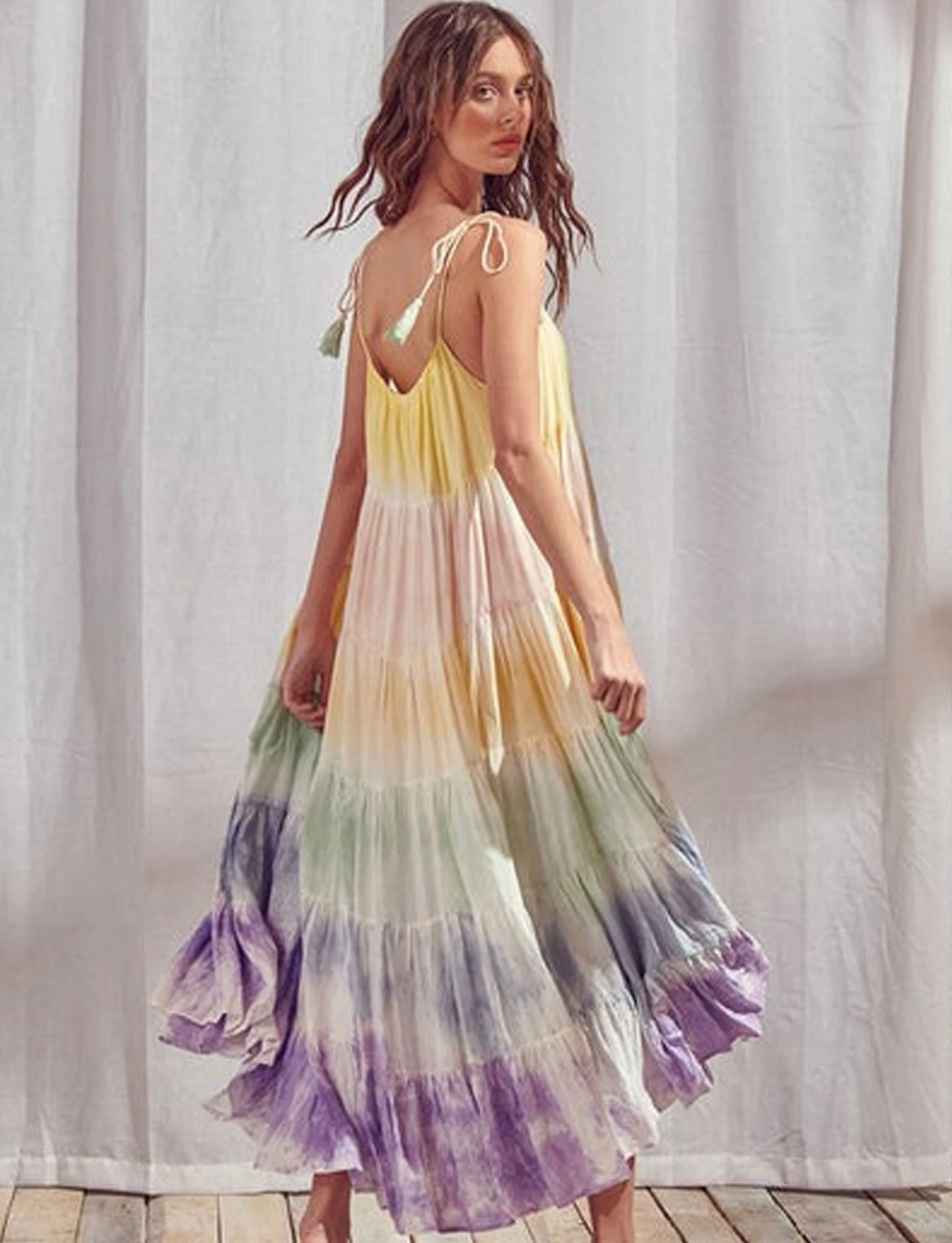 Ladies multicolor maxi dress