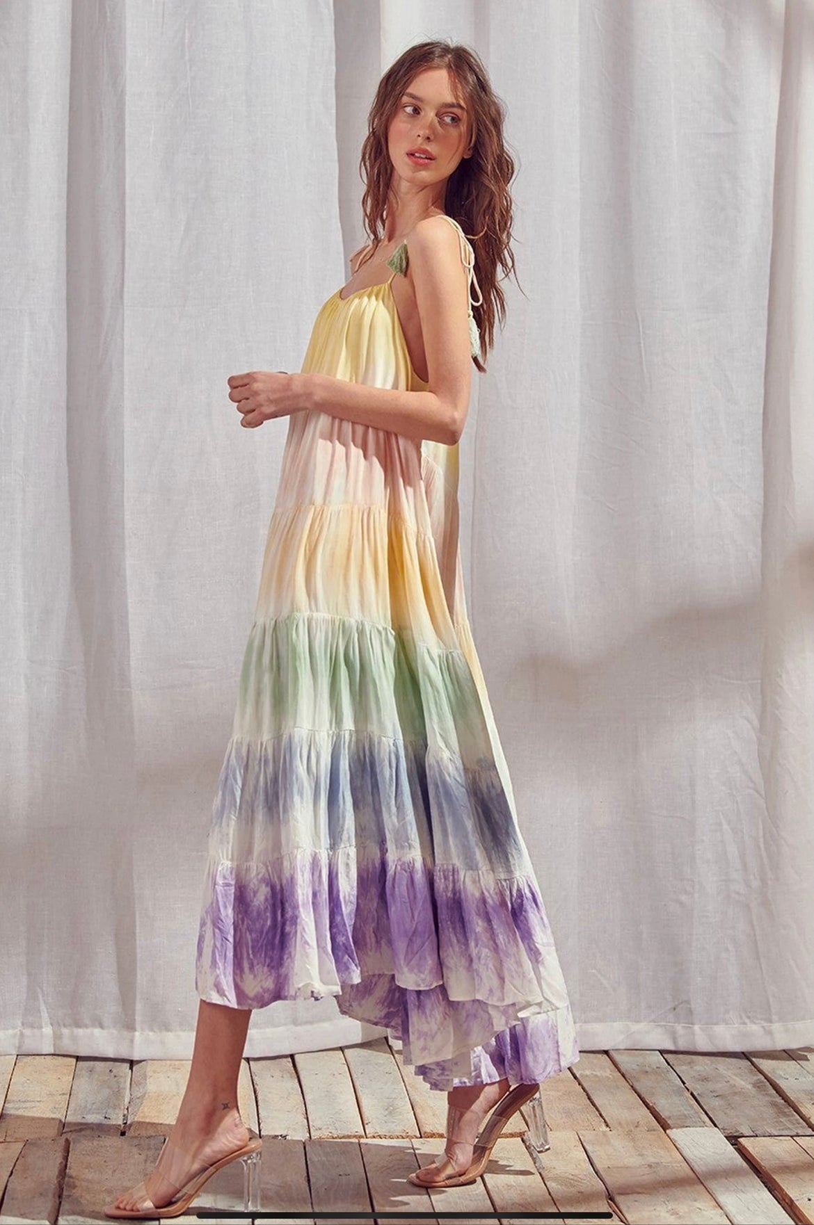 Multicolor maxi dress for girls