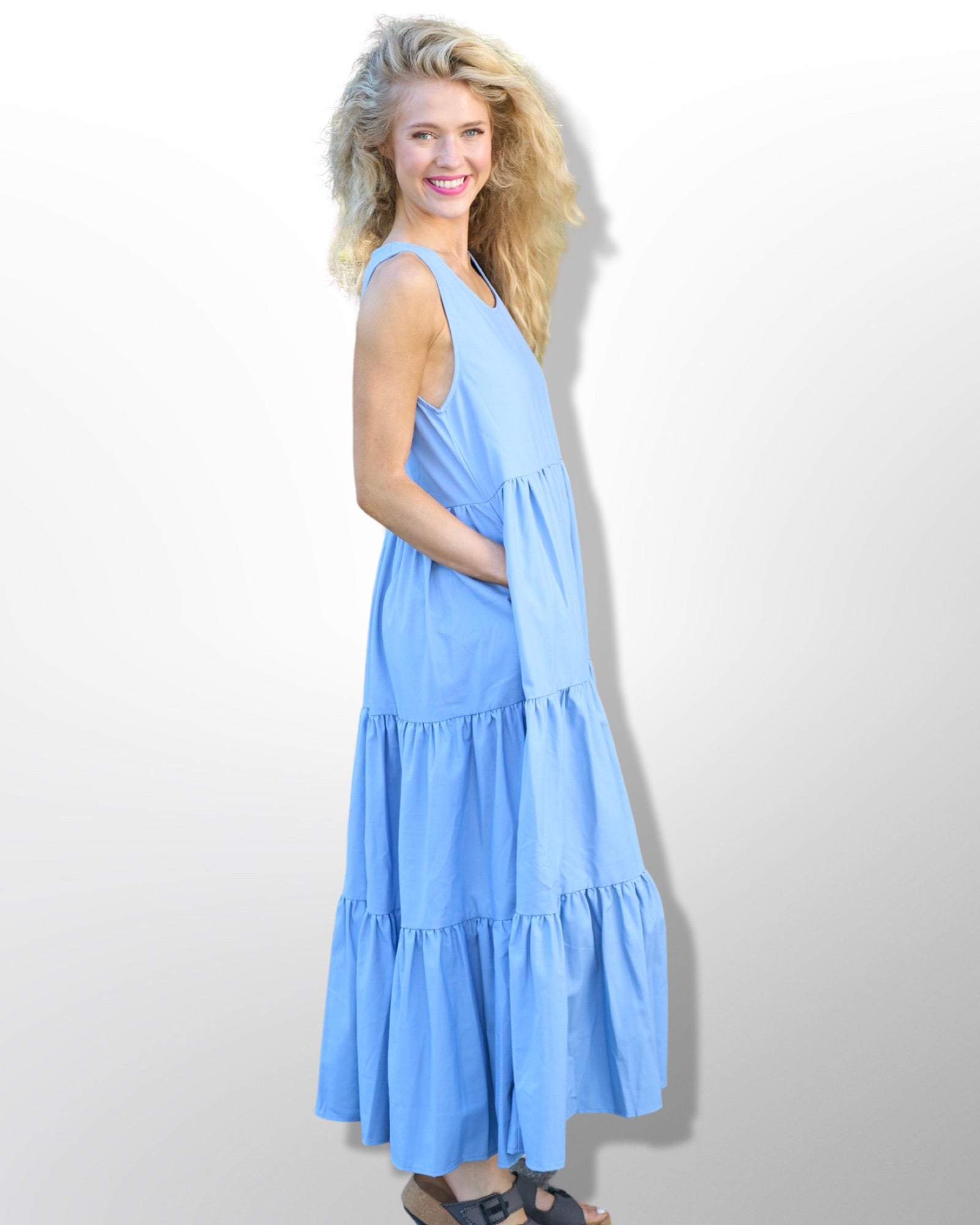 Blue womens maxi dress